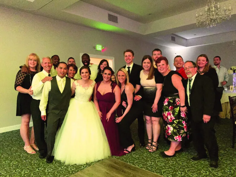 Samantha Luciano '12 married Kenneth Mariano on May 18, 2019, with three decades of Arcadia alumni attending the wedding.