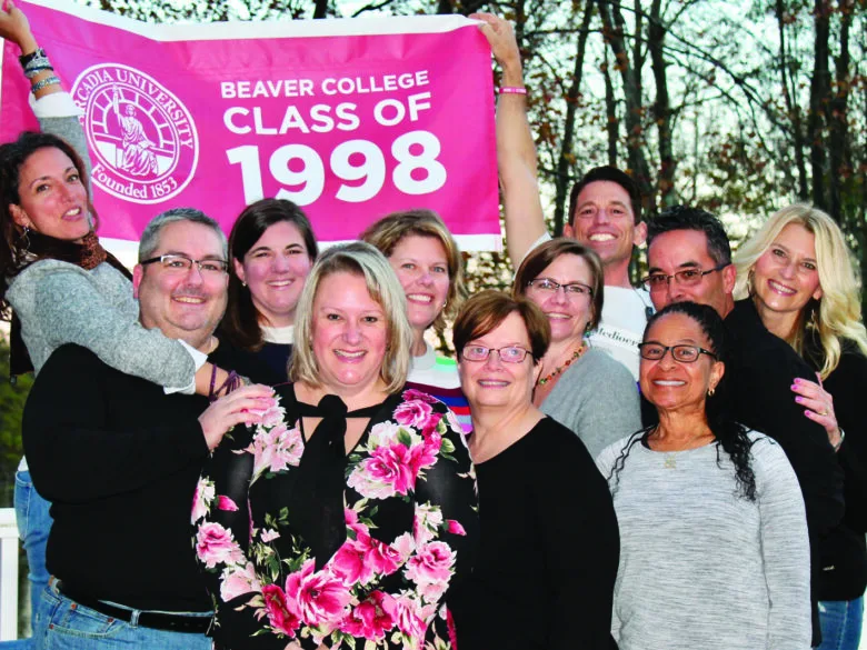 Members of Beaver College class of 1998 enjoy their reunion