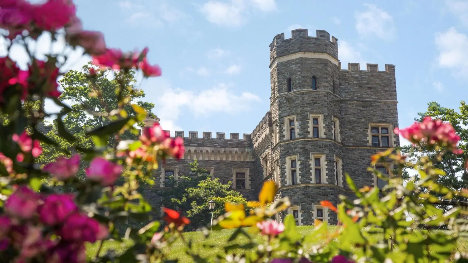 Grey Towers Castle in Spring