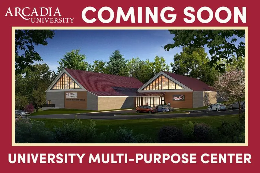 Concept art of the University mult9-purpose center, coming soon