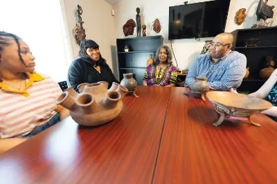 CASAA members sitting at a table