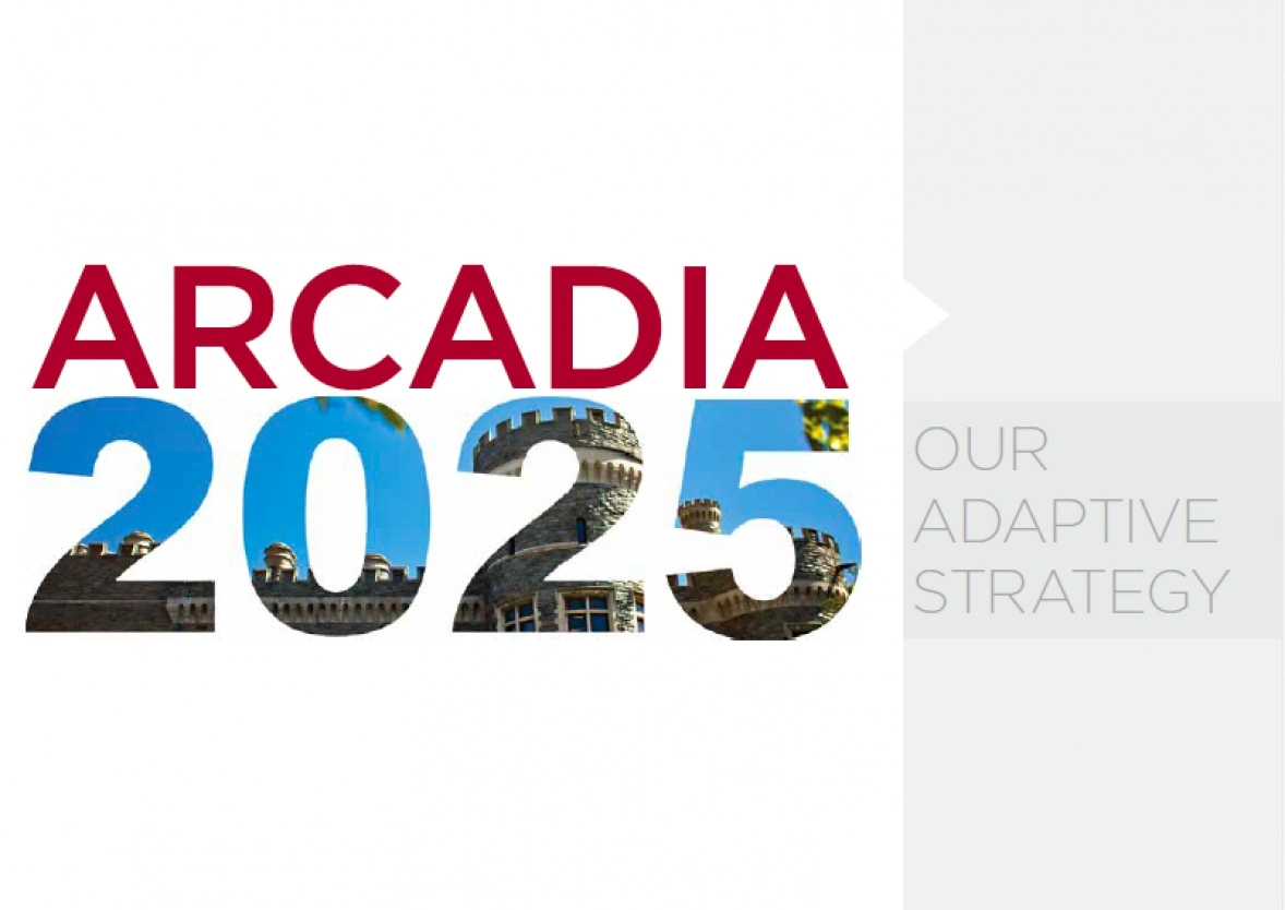 The logo and cover art for the Arcadia 2025 - Our Adaptive Strategy campaign.