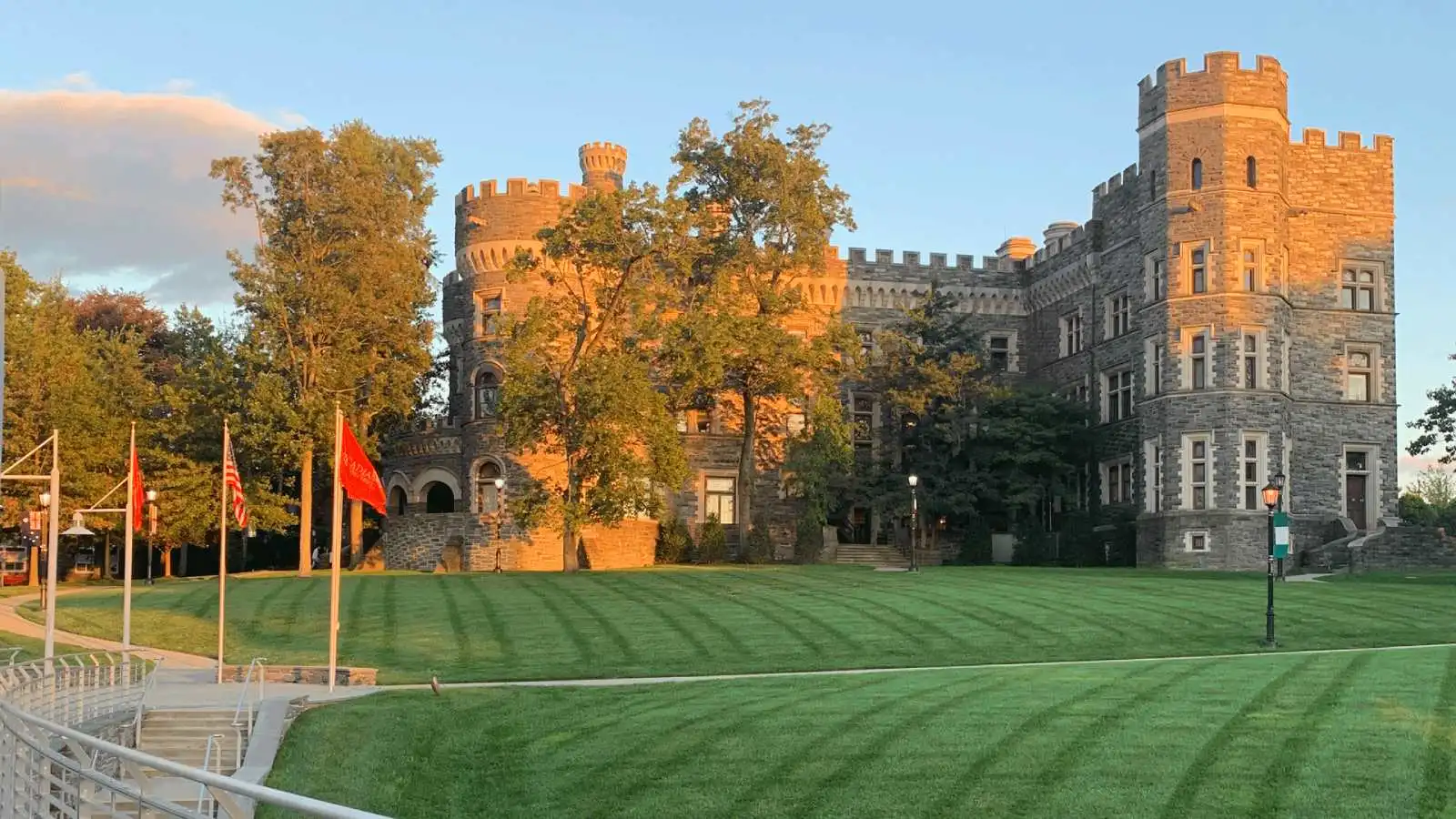 A view of the castle from the balcony of Commons