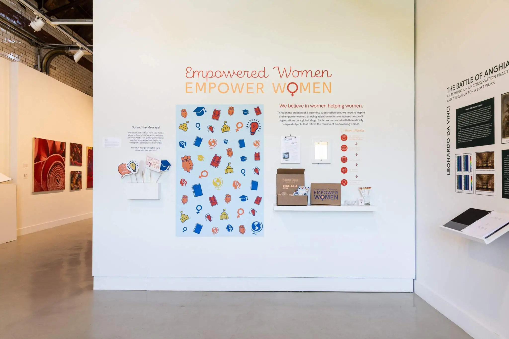 installation view of a senior thesis project