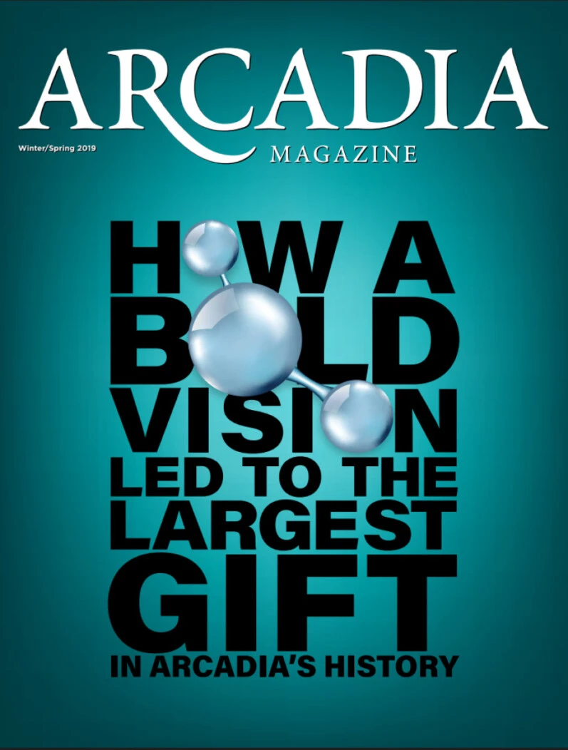 The cover of Arcadia Magazine for Winter/Spring 2019.