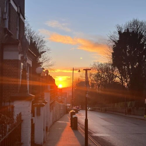 A London sunset