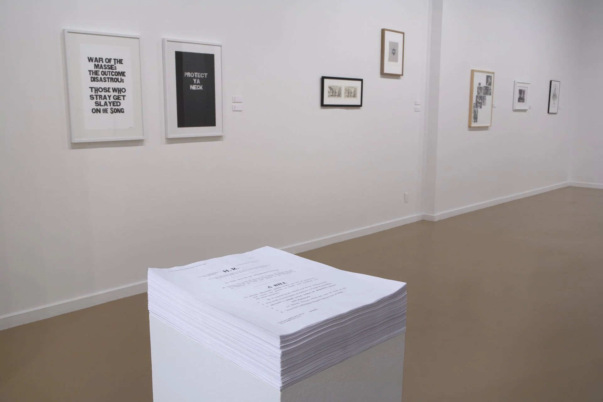 installation view of "Works on Paper 2009", Spruance Gallery
