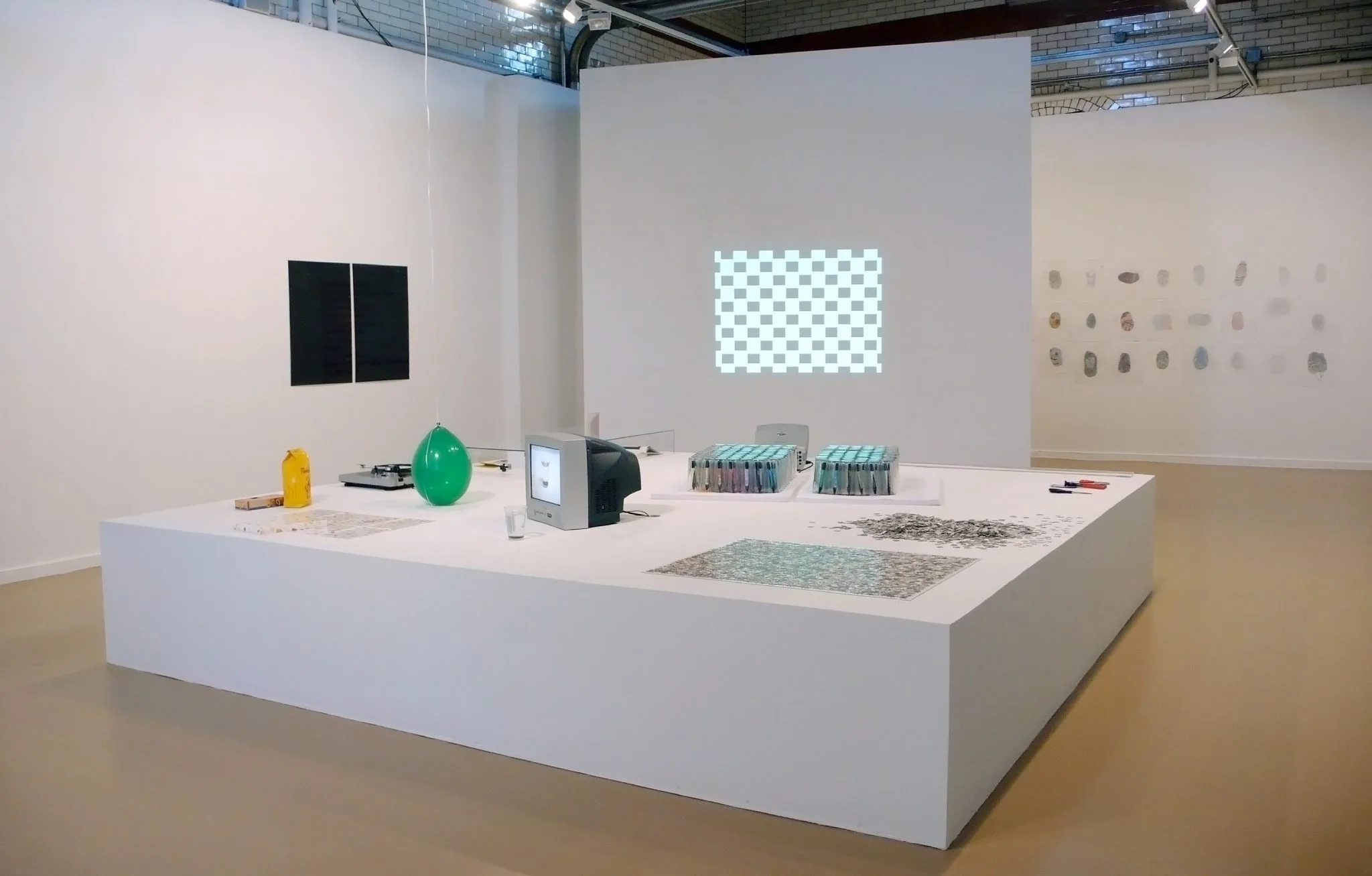 Installation view, "Daniel Eatock: Extra Medium", 2008, Spruance Gallery