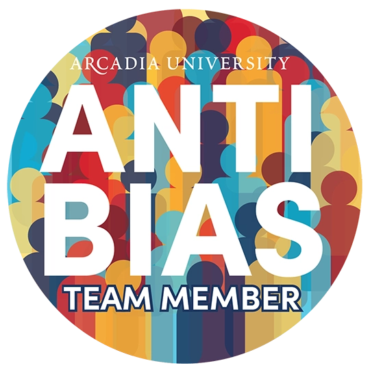 The logo for Arcadia University Anti Bias Team Member