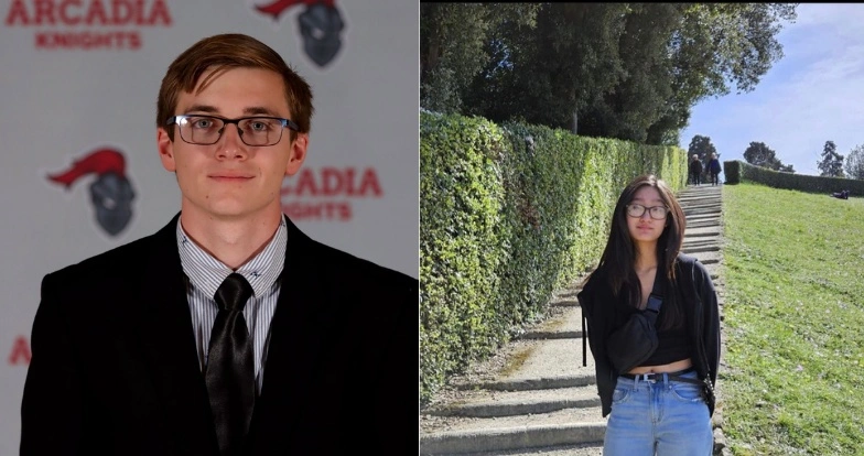 A photo of Zachary Horner (left) and Mia Montevirgen (Right).