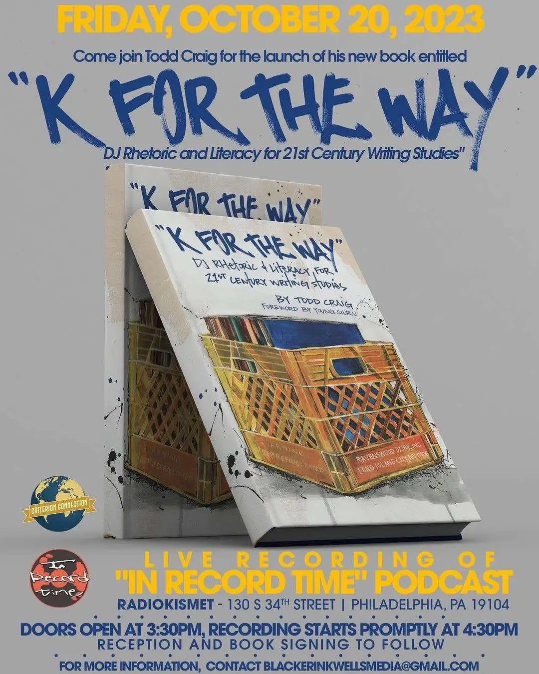 A graphic advertising Dr. Craig's book, "K for the Way."