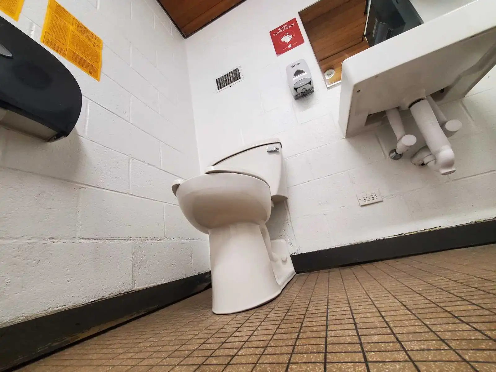 A toilet in the commons.