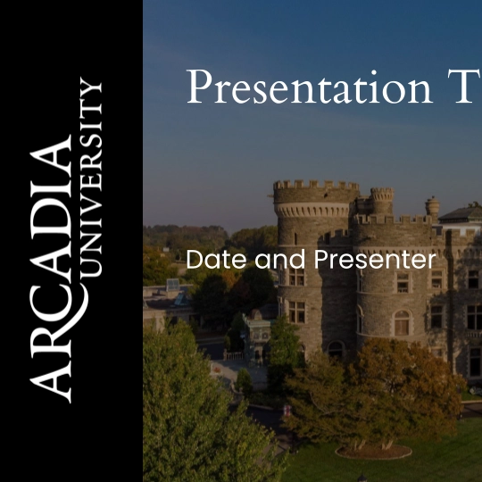 Arcadia University slideshow template preview