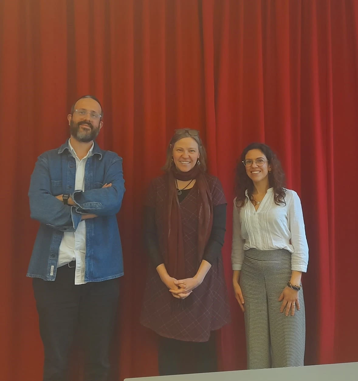 From left to right: Dr. Kristof Titeca, Dr. Jennifer Riggan, and Dr. Milena Belloni