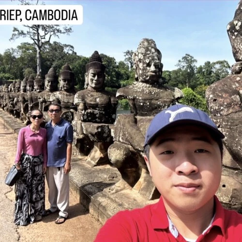 Chayhok and his family in Siem Reap, Cambodia.