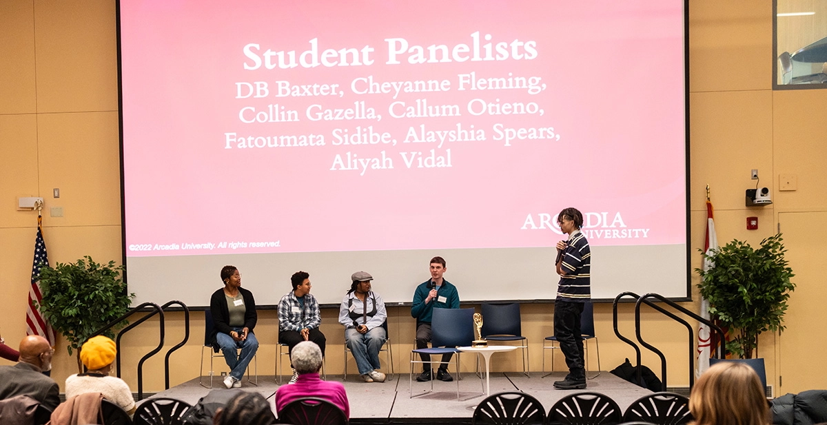 Student panel at the MLK event Jan. 23