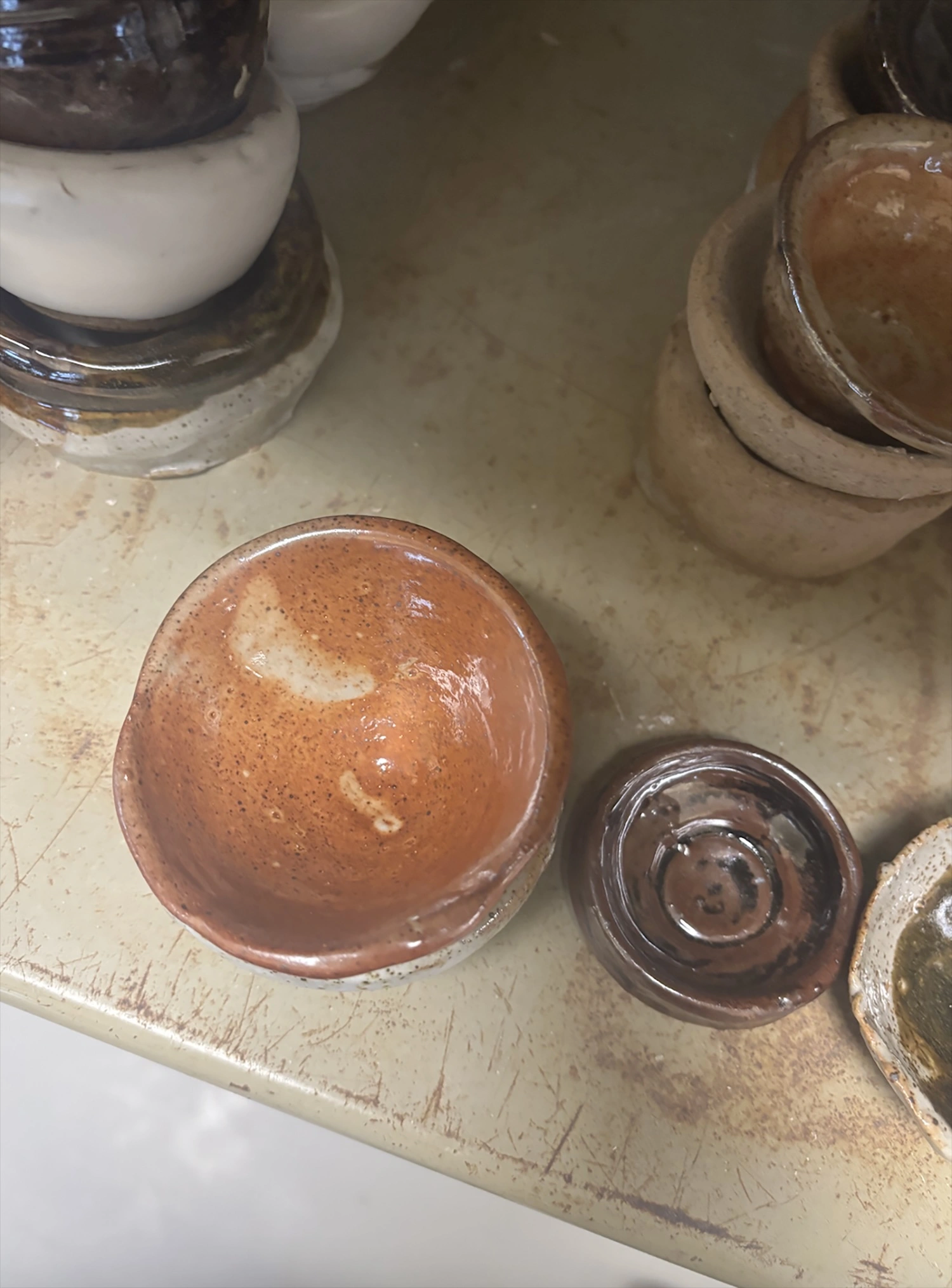 Two of Makiyah's clay bowls.