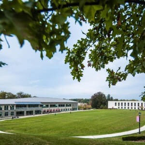 Arcadia's Haber Green as seen through the trees