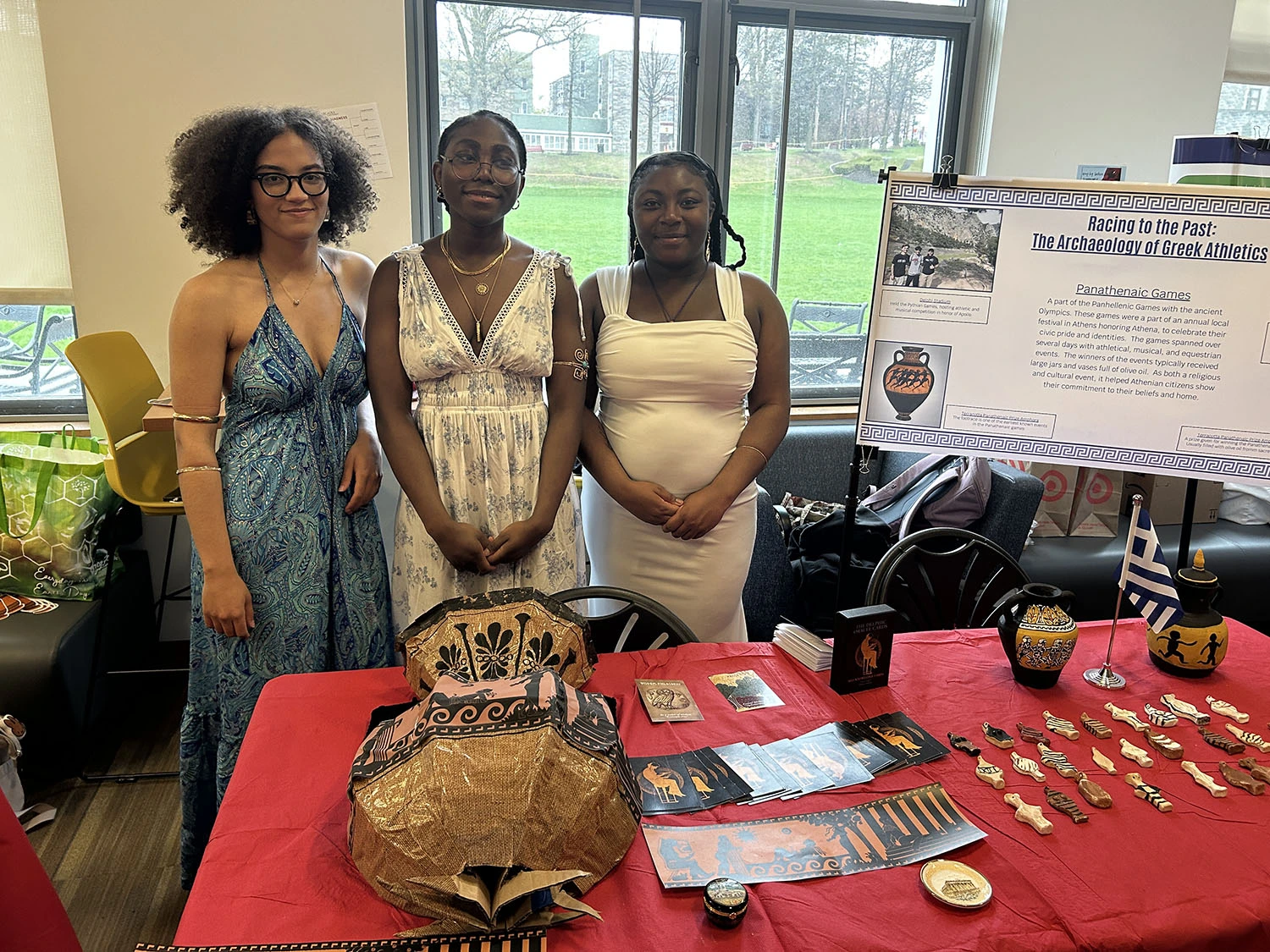 Kemi Adebisi ’28 and her classmates at the Greece table.